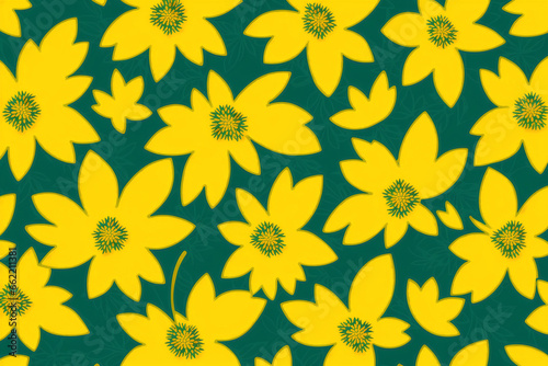 Floral pattern. Enchanting Blooms. A Captivating Floral Pattern Background. Generative AI