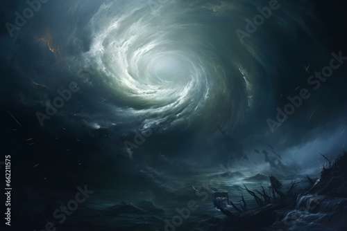 swirling abstract tornado