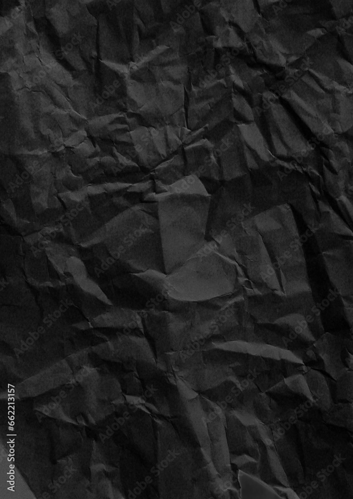 Black Crumpled Paper Background Black Crumpled Paper Background