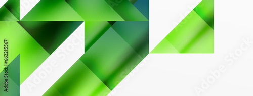 Vivid abstraction unfolds. Triangles in seamless harmony, composing dynamic geometric backdrop. Interplay of angles and hues forms captivating tapestry, evoking modernity and artistic allure