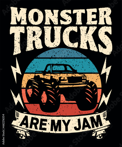 Monster truck vector tshirt design