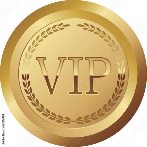 高級感のあるVIPエンブレム　ゴールド