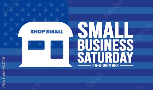 November is Small Business Saturday background template. Holiday concept. background, banner, placard, card, and poster design template with text inscription and standard color. vector illustration.
