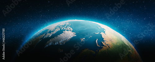 Planet Earth - Arctic map