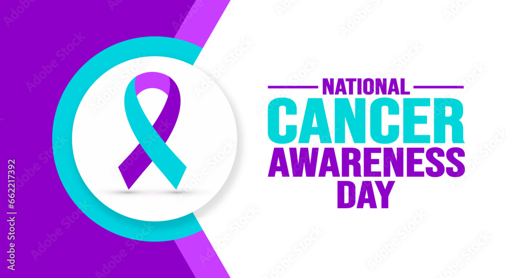 Obraz premium November is National Cancer Awareness Day background template. Holiday concept. background, banner, placard, card, and poster design template with text inscription and standard color. vector.