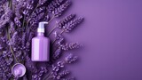 Luxurious Lavender Delights: Lavender Products on a Purple Flatlay Background
