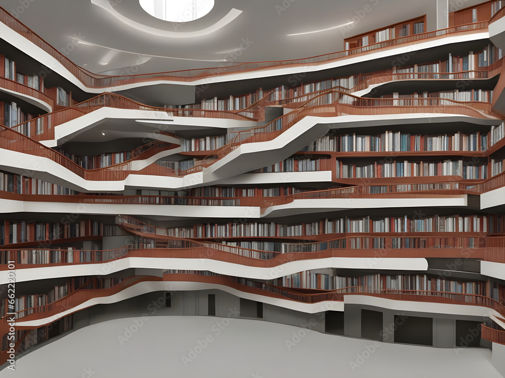 A high quality modern book library