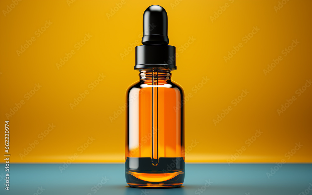 Glass dropper bottle with pipette