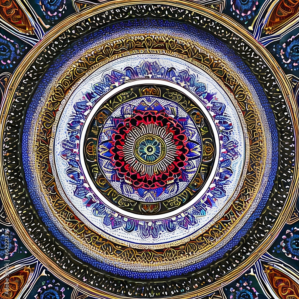 An intricate mandala design with ornate details4, Generative AI