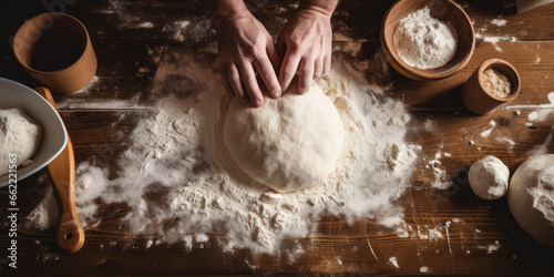 Tela Bakers hands kneading dough for artisan bread