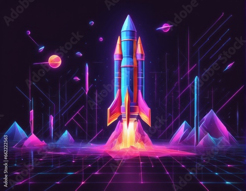 spaceship and space in space, 3d rendering. computer digital drawing. spaceship and space in space, 3d rendering. computer digital drawing. futuristic spaceship with glowing neon lights, futuristic te