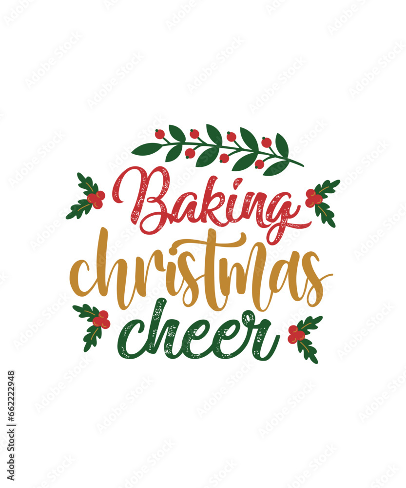 Fototapeta premium Christmas Kitchen Towels Svg Bundle, Christmas Baking Svg,