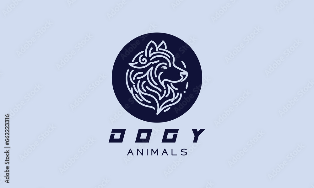 Dog vector logo icon design Dog vector logo icon design