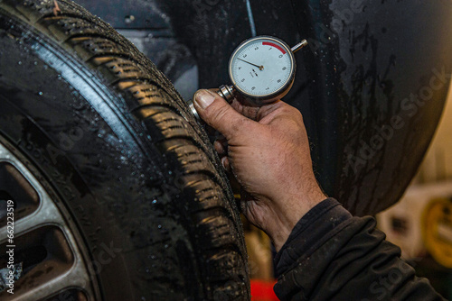 Work in a car garage photo