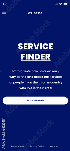 Service Finder and Cleaning, Repairing, Gardening, Services and Business Mobile App UI Kit template