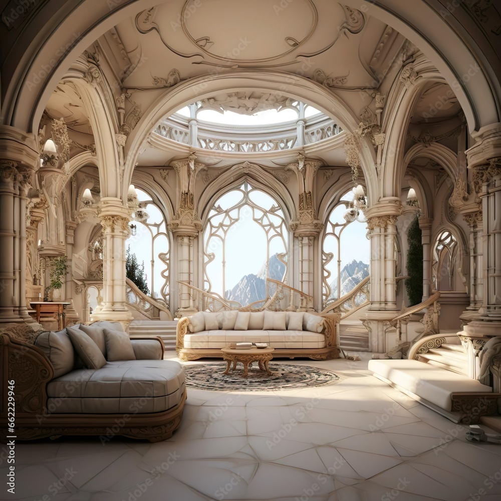 Luxury interior living room 