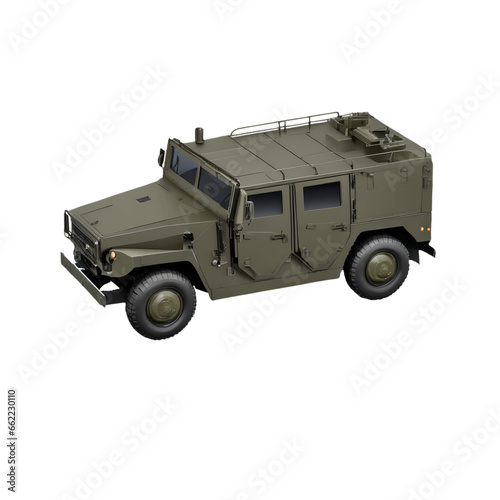 military truck on transparent background PNG image
