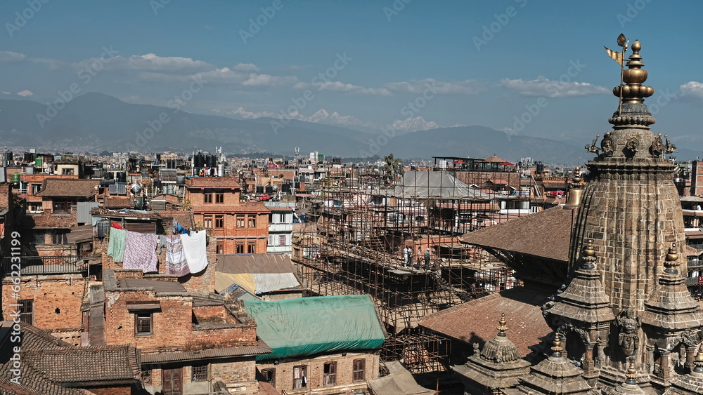 View over the roofs of Kathmandu, Nepal, Asia