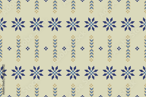 Aztec geometric art ornament design for carpet,wallpaper,clothing,wrapping,textile.Oriental ethnic seamless pattern traditional background.Vector illustration embroidery style.