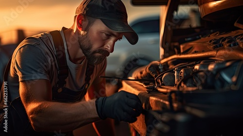 A car mechanic at work. © Simon