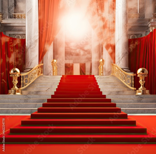 Red carpet in a glamorous room.