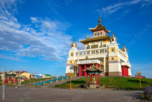 On the territory of the Buddhist temple "Golden Abode of Buddha Shakyamuni". Elista, Republic of Kalmykia, Russia