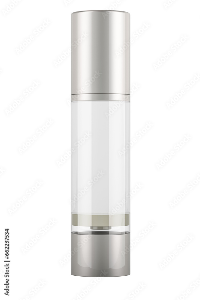 Cosmetic skincare product package, 3D rendering isolated on transparent background Cosmetic skincare product package, 3D rendering isolated on transparent background