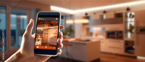 Smart home management homes with solar panels  AI.  
Controlling home.