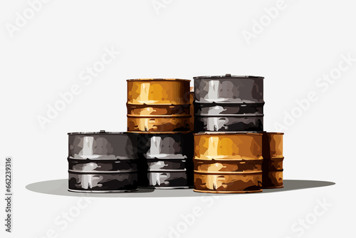 Oil Barrels vector flat minimalistic isolated vector style illustration