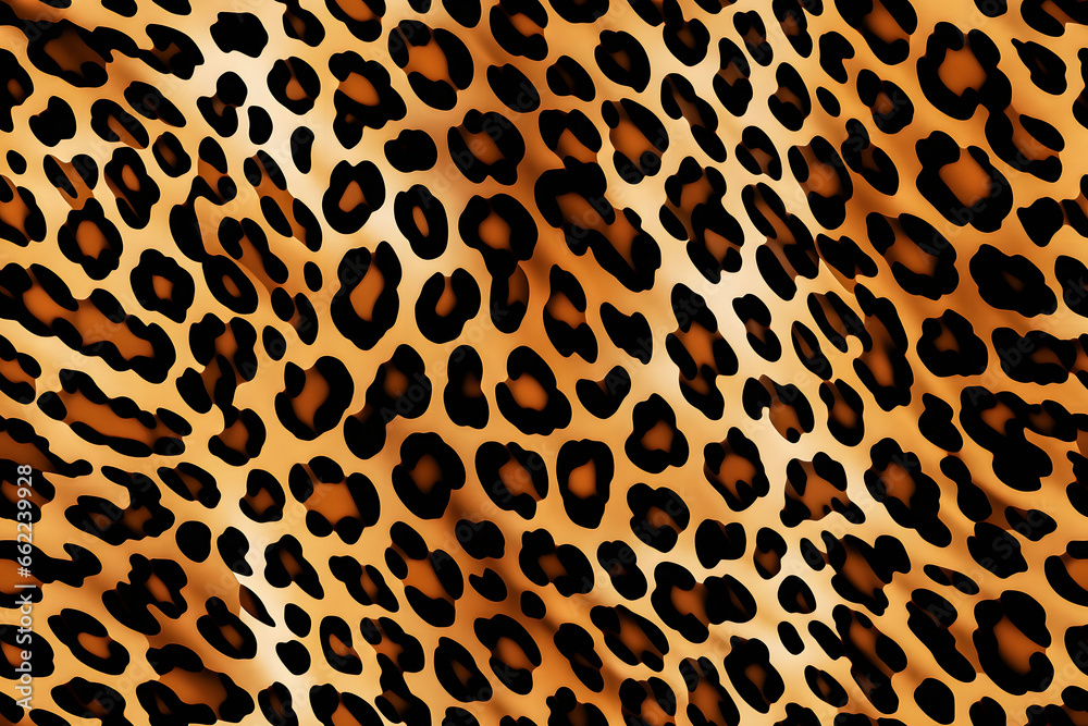 Leopard Skin Print Seamless Pattern Background Leopard Skin Print Seamless Pattern Background