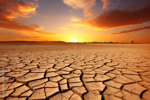 Drought arid earth dry orange hot crack desert sky ground