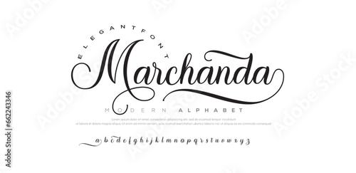 Marchanda  luxury elegant typography vintage serif font wedding invitation logo music fashion property