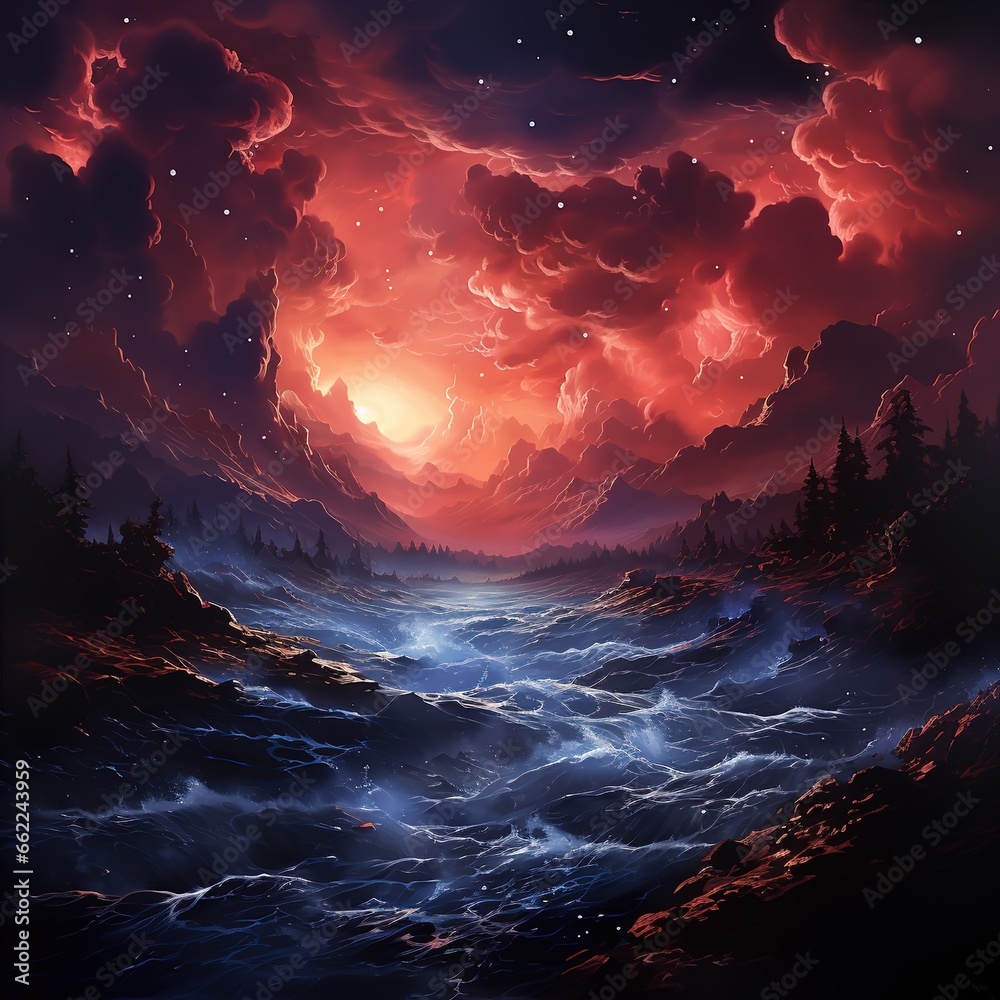 Fototapeta premium Fantasy Illustration of Creative Manipulation