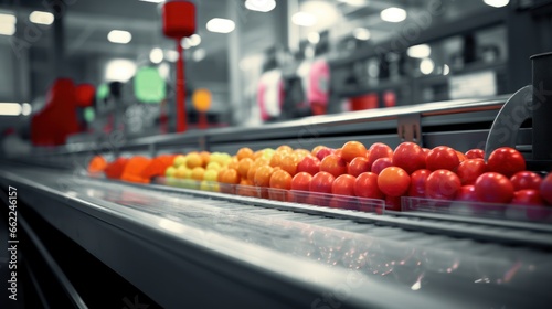 Goods move along the conveyor belt at a supermarket checkout