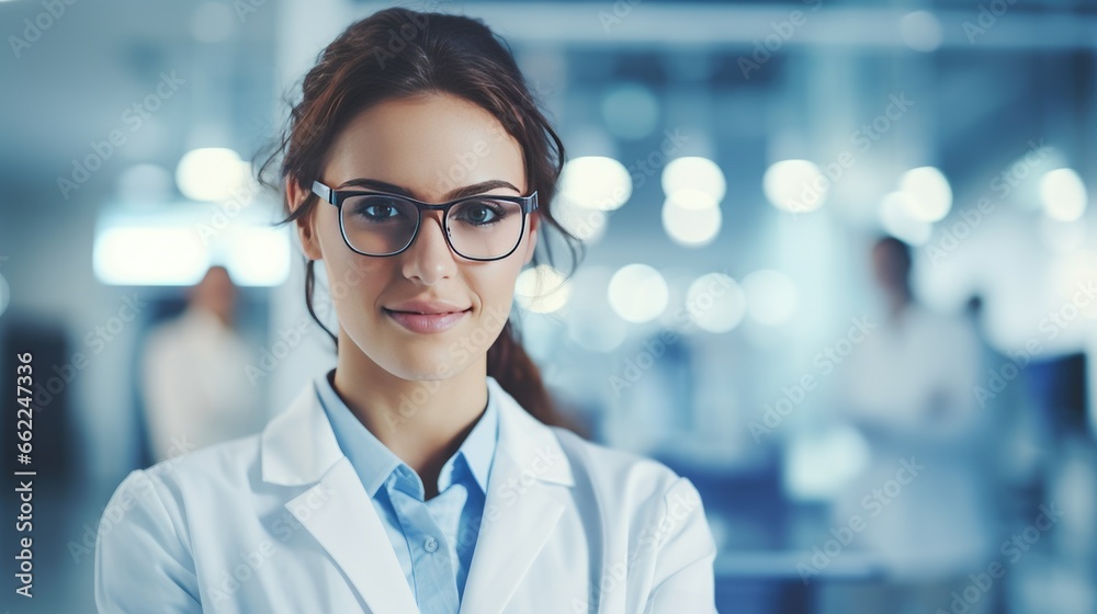Portrait of a female scientist in a laboratory