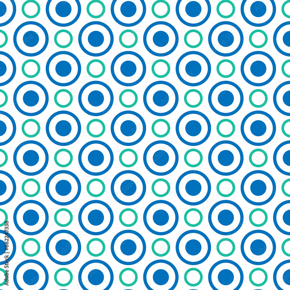 Classical Abstract Circle Repeat Pattern Design illustration.