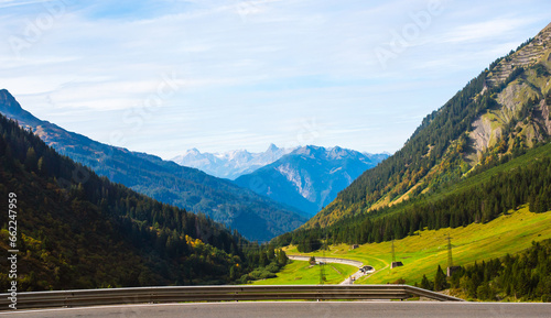 Vacation in Mountains. Traveling and adventure concept. Alps landscape, tourism concept scene 
