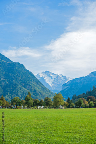 Vacation in Mountains. Traveling and adventure concept. Alps landscape, tourism concept scene 