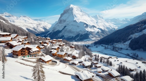 Navigating the Peaks and Chalets of a Skiing Haven. Generative AI