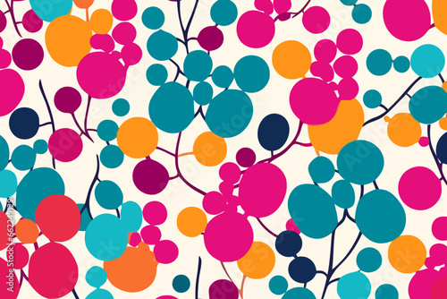 Grapevine canopies quirky doodle pattern, wallpaper, background, cartoon, vector, whimsical Illustration