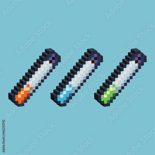 Isometric Pixel art 3d of cigarette for items asset. Cigarette on pixelated style.8bits perfect for game asset or design asset element for your game design asset.