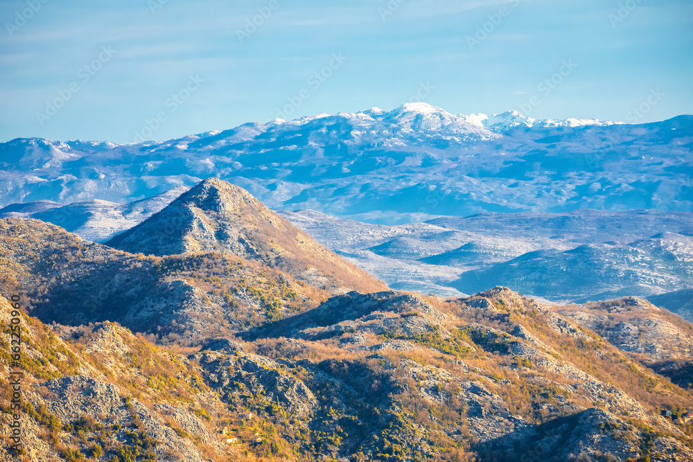 Obraz na płótnie Montenegro mountains scenic landscape view w salonie