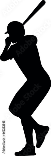silhouette of a baseball player