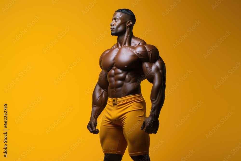 Bodybuilder flaunting their well-defined muscles Bodybuilder flaunting their well-defined muscles
