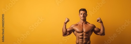 Sculpted bodybuilder presenting their powerful physique