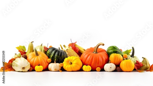  a group of pumpkins and gourds sitting on top of each other. generative ai