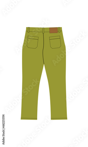 Long Chino Pants mockup template vector illustration