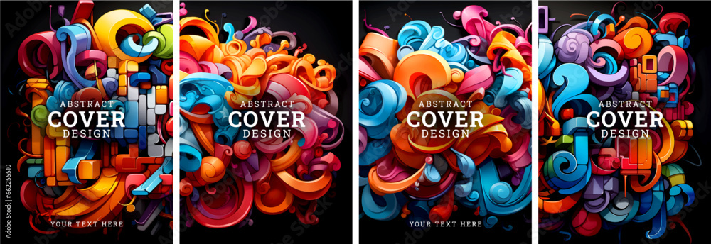 Abstract fluid cover template design set for Brochure, Annual Report, invitation, Magazine, Poster, Corporate Presentation, Portfolio, Flyer, Leaflet, book cover, infographic, Banner, layout
