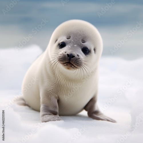 Cute Baby Seal laying on the sand on a hot summers day, cute, funny, HD, hyper realistic, hyper focused, hyper detailed, 10k, taken on a dslr camera,