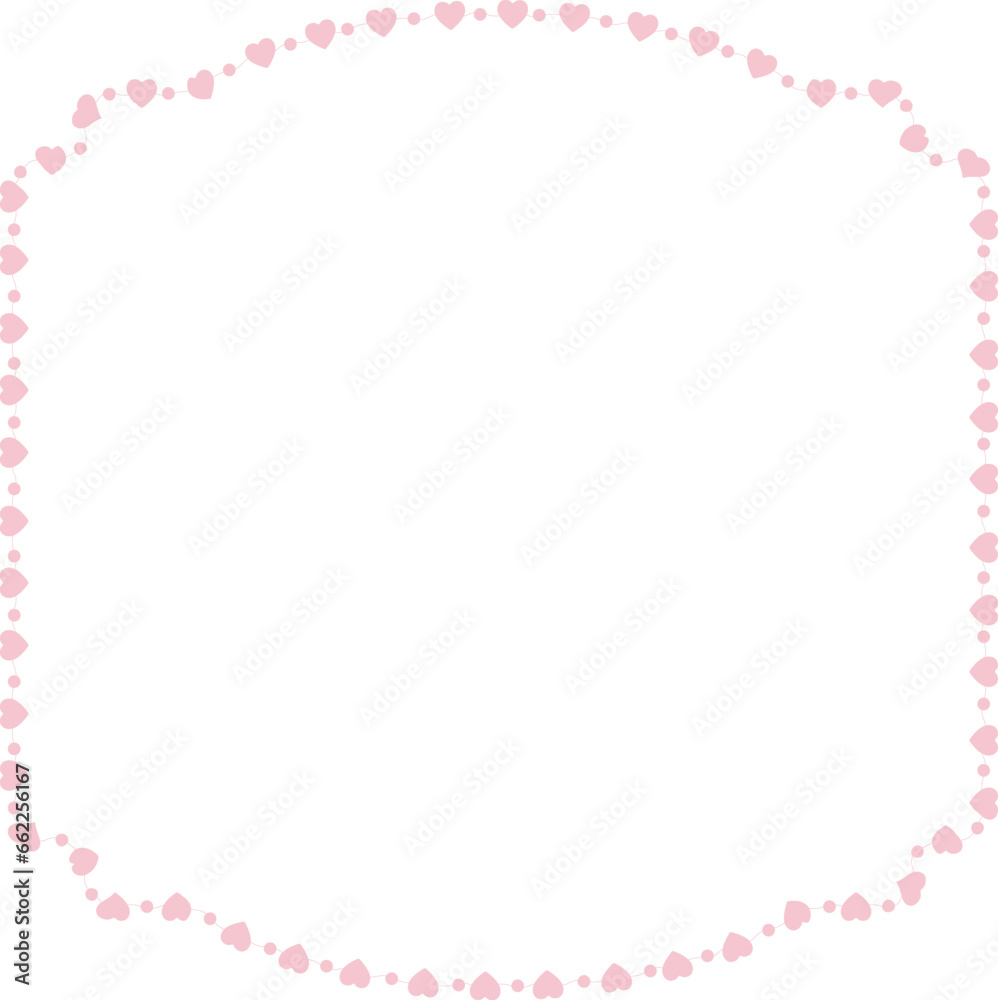 Heart Frame cute pink pastel decoration love pattern classic romantic horizontal vintage frames flower floral border art Elements design border decoration element decor